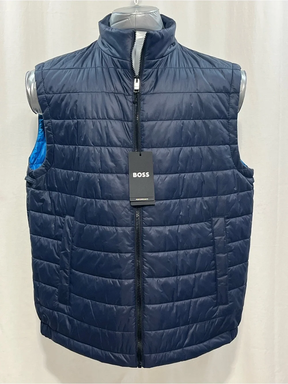 NEW Hugo Boss Navy Blue  Hooded Double-Layer 3 in 1 performance Jacket. - Picture 4 of 10